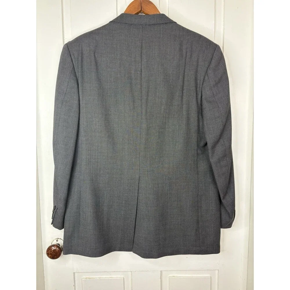 Vtg Oxxford Clothes Super 100s Wool Gray Blazer Rare Editions Suit Jacket 44R